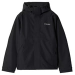 Beyond Medals The Jacket Shell 2025 - A black jacket with a hood and two zippered pockets on either side, featuring a white logo on the left chest area.
