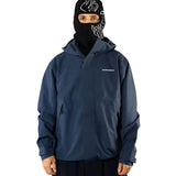 Beyond Medals The Jacket Shell 2025 - A black jacket with a white logo on the left chest and a zipper down the front.