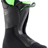 Rossignol Hi-Speed 120 HV Ski Boots 2024 - Black ski boots with a textured pattern on the side and neon green accents around the top.
