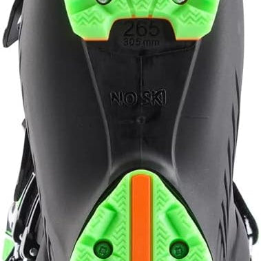 Rossignol Hi-Speed 120 HV Ski Boots 2024 - Black ski boots with a textured, rubberized toe cap and silver buckles.