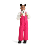 Obermeyer Junior's Snoverall Insulated Bib Pant 2025 - A pair of bright pink snow pants with a bib design and adjustable straps.