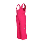 Obermeyer Junior's Snoverall Insulated Bib Pant 2025 - A pair of bright pink snow pants with a bib design and adjustable straps at the shoulders.