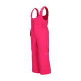Obermeyer Junior's Snoverall Insulated Bib Pant 2025 - A pair of bright pink snow pants with a bib design and adjustable straps at the shoulders.