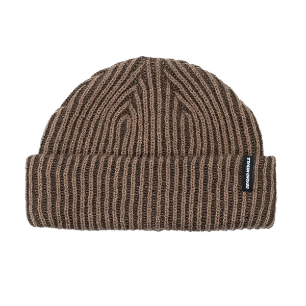 Beyond Medals Short Beanie - Brown | Minimalist Low-Profile Knit