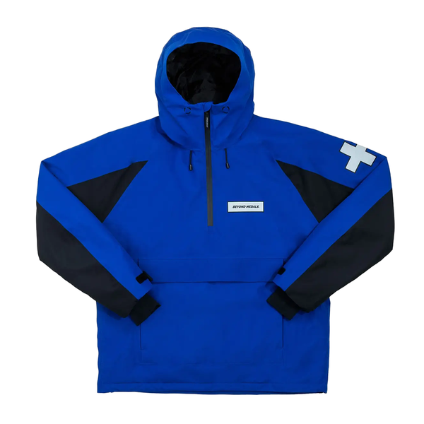 Beyond Medals Retro Anorak 2L | Boxy 2‑Layer Shell (Blue) – Ski Pro AZ