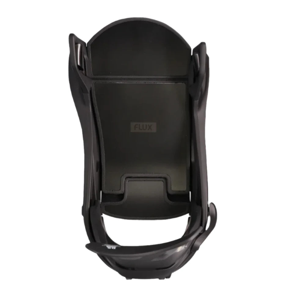 Flux DS Step On Snowboard Binding - 2025 model binding with a sleek, modern design and a predominantly black color scheme.