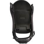 Flux Women's DS Step On Snowboard Binding - A black snowboard binding with a rectangular logo on top that reads "FLUX" in gray letters.