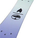 Arbor Women's Kuro Neko Snowboard 2026 - A snowboard with a black cat silhouette on a white background.