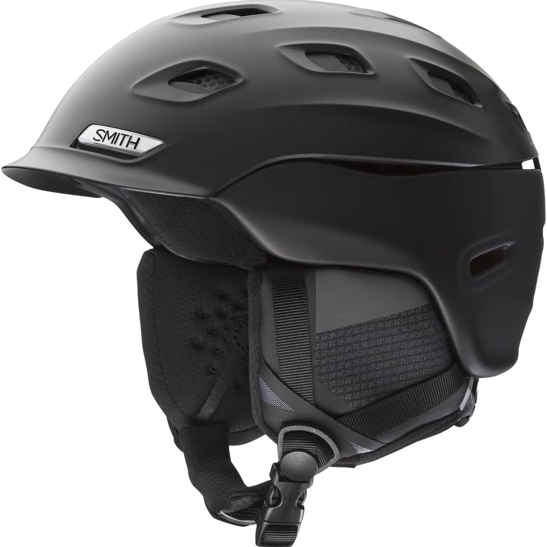 Smith Men's Vantage AF Helmet 2022 - Matte black helmet with a sleek, aerodynamic design and ventilation system.