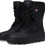 DC Reach Insulated Water Resistant Boot 2024 - Black waterproof boots with a textured rubber sole and laces.