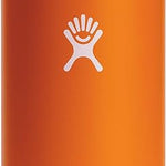 Hydro Flask - A large water bottle with a wide mouth opening, featuring a black lid and handle.