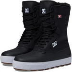 DC Reach Insulated Water Resistant Boot 2024 - Black waterproof boots with white logo on side and black laces.
