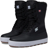 DC Reach Insulated Water Resistant Boot 2024 - Black waterproof boots with white logo on side and black laces.