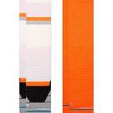 Stance Kid's Work It Snow Sock 2 Pack 2024 - A pair of snow socks in a light grey color with orange accents and a geometric pattern on the top portion.