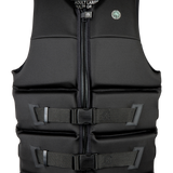 Radar Staple CGA Life Vest 2024 - Black life vest with white text and logo on chest, black straps at front.