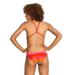 Speedo The One Printed One Piece Swimsuit - A red, white, and blue one-piece swimsuit with a floral pattern.