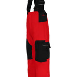 Obermeyer Junior's Volt Insulated Pant 2025 - Black insulated ski pants with a red stripe down the side and black Velcro straps at the waist.