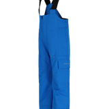 Obermeyer Junior's Volt Insulated Pant 2025 - A pair of blue insulated ski pants with a black strap on the back.