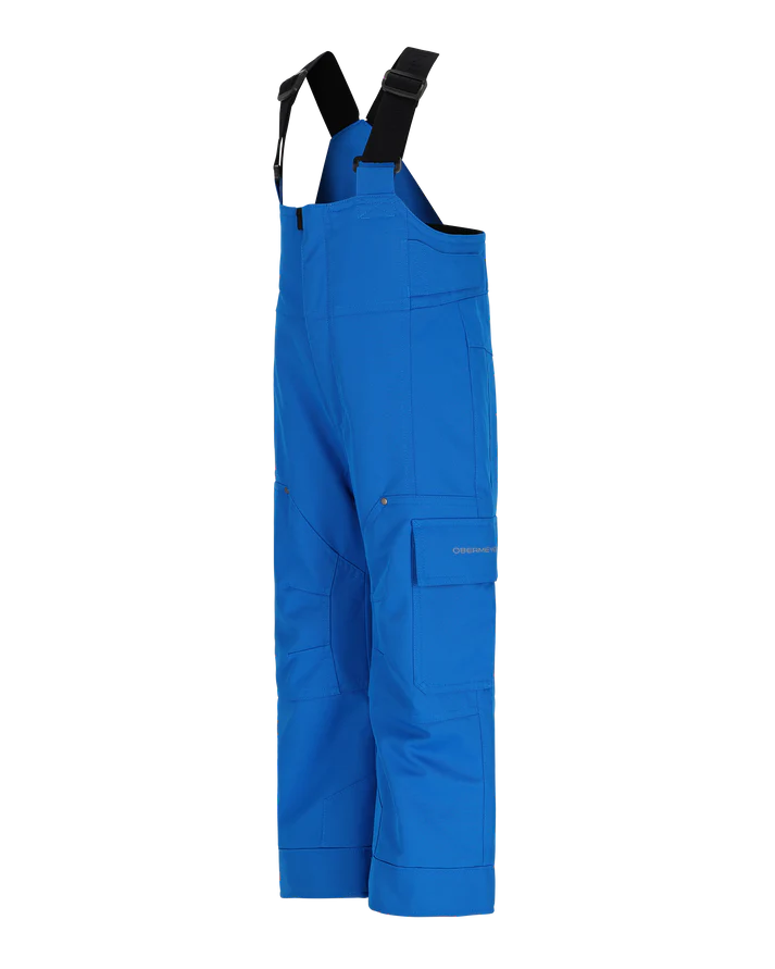 Obermeyer Junior's Volt Insulated Pant 2025 - A pair of blue insulated ski pants with a black strap on the back.