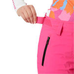 Helly Hansen Women's Legendary Insulated Pant - A pair of bright pink snow pants with a zippered pocket on the right thigh and a black zipper pull.