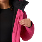 Helly Hansen Women's Avanti Insulated Jacket - A black and pink insulated jacket with a zippered pocket on the left sleeve.