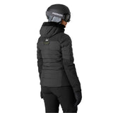 Helly Hansen Women's Avanti Insulated Jacket - A black insulated jacket with a fur-lined hood and zippered pockets.