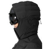 Helly Hansen Women's Avanti Insulated Jacket - A black insulated jacket with a hood, featuring a zippered front and two side pockets.