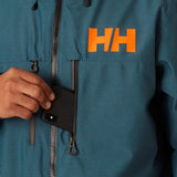 Helly Hansen Garbaldi 2.0 Insulated Jacket - A blue jacket with a white logo on the left chest and two zippered pockets on either side of the waist.