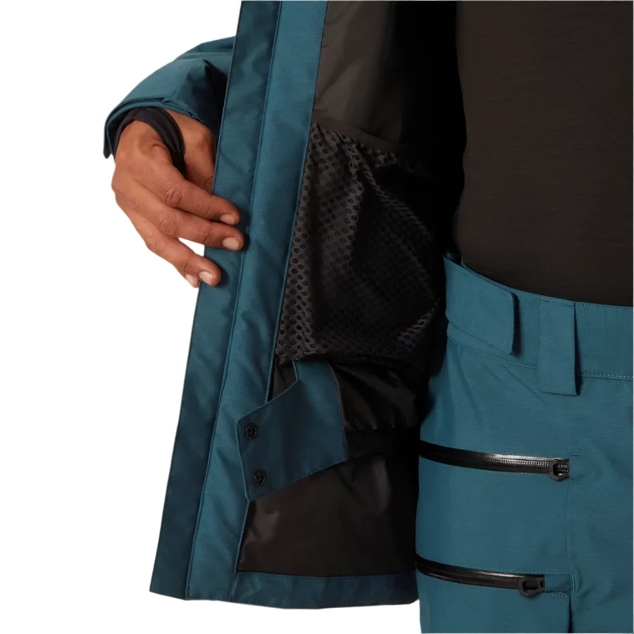 Helly Hansen Garbaldi 2.0 Insulated Jacket - A dark teal jacket with a black zipper and two zippered pockets on the front.
