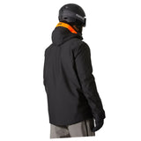 Helly Hansen Garbaldi 2.0 Insulated Jacket - A black jacket with a bright orange collar and zippered pockets.