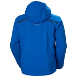 Helly Hansen Alpha Infinity Insulated Jacket 2025 - A royal blue jacket with a hood, featuring two black stripes on each shoulder and a white logo at the chest.