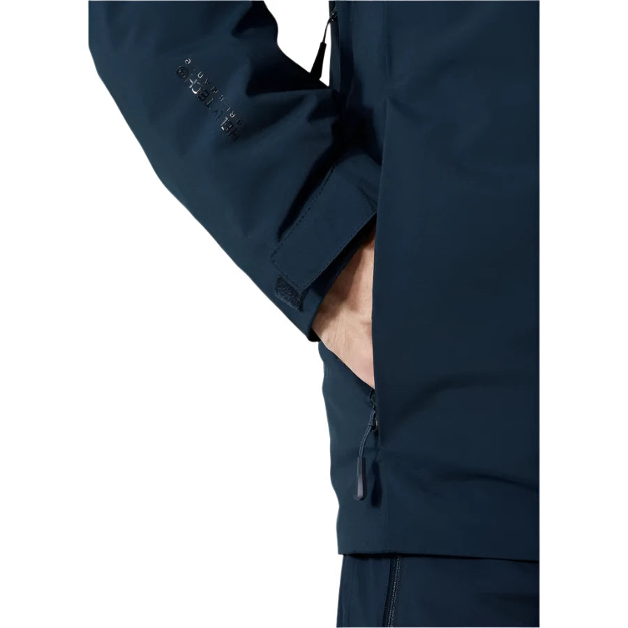 Helly Hansen Swift 3-in-1 Jacket - A dark blue jacket with a zippered chest pocket and adjustable cuffs.