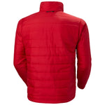 Helly Hansen Swift 3-in-1 Jacket - A red jacket with a zippered chest pocket and two zippered hand pockets, featuring a black zipper pull on the front.