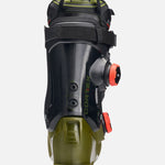 K2 Cortex 120 Zonal BOA ski boots feature a green and black color scheme with a distinctive design.