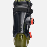 K2 Cortex 120 Zonal BOA ski boots feature a green and black color scheme with a distinctive design.