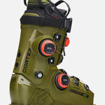 K2 Cortex 130 Zonal BOA ski boots feature a dark green color and distinctive design.