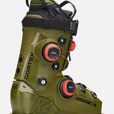 K2 Cortex 130 Zonal BOA ski boots feature a dark green color and distinctive design.