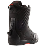 Burton Women's Limelight Step On Snowboard Boots 2025 - Black snowboard boots with a white logo on the side and red accents.