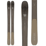 Rossignol Sender 104 Ti Skis 2024 - A pair of skis with a dark brown top and light-colored bottom, featuring a distinctive "Sender" logo on the tip.