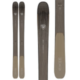 Rossignol Sender 104 Ti Skis 2024 - A pair of skis with a dark brown top and light-colored bottom, featuring a distinctive "Sender" logo on the tip.