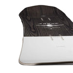 Arbor Element Camber 2023 - B-grade snowboard with a black base and white top sheet, featuring a wood grain pattern on the top.