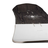 Arbor Element Camber 2023 - B-grade snowboard with a black base and white top sheet, featuring a wood grain pattern on the top.