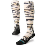 MUMMY T CREW C SOCK 2024 - White socks with black and tan stripes, featuring a mummy design.