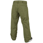 Volcom 5 Pocket Shell Pants 2024 - Olive green pants with two front pockets and one back pocket, featuring a belt loop at the waist.