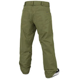 Volcom 5 Pocket Shell Pants 2024 - Olive green pants with two front pockets and one back pocket, featuring a belt loop at the waist.