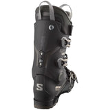 Salomon S Pro MV 100 Ski Boots 2024 - Black ski boots with silver buckles and straps.