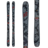 K2 Midnight skis feature a dark gray and black graphic design.