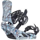 Burton Women's Lexa Snowboard Bindings - A pair of black snowboard bindings with a white logo on the top strap and a silver buckle.