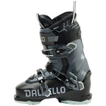 Dalbello Women's Cabrio MV 85 Ski Boots - Black ski boots with white lettering and a black strap across the top.