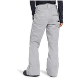 Roxy Women's Nadia Insulated Pant 2025 - A pair of light gray snow pants with a zippered pocket on the right side and a small black square logo near the bottom left.